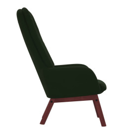 Chaise de relaxation Vert foncé Velours