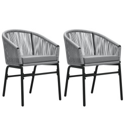 Ensemble de salle à manger de jardin 3 pcs Gris