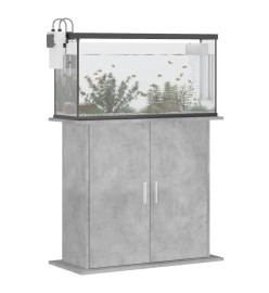 Support pour aquarium gris béton 81x36x73 cm bois d'ingénierie