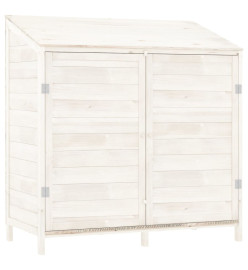 Remise de jardin Blanc 102x52x112 cm Bois de sapin solide