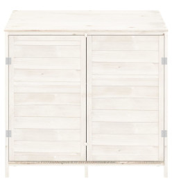 Remise de jardin Blanc 102x52x112 cm Bois de sapin solide