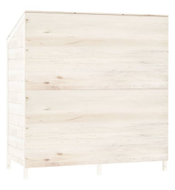 Remise de jardin Blanc 102x52x112 cm Bois de sapin solide