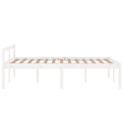 Cadre de lit Blanc Bois de pin massif 120x200 cm