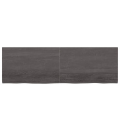 Étagère murale gris foncé 160x50x4 cm bois chêne massif traité