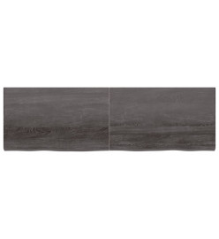 Étagère murale gris foncé 200x60x6 cm bois chêne massif traité