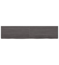 Étagère murale gris foncé 180x40x6 cm bois chêne massif traité