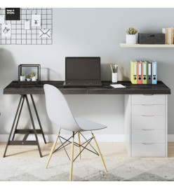 Dessus de bureau gris foncé 160x50x6 cm bois chêne traité