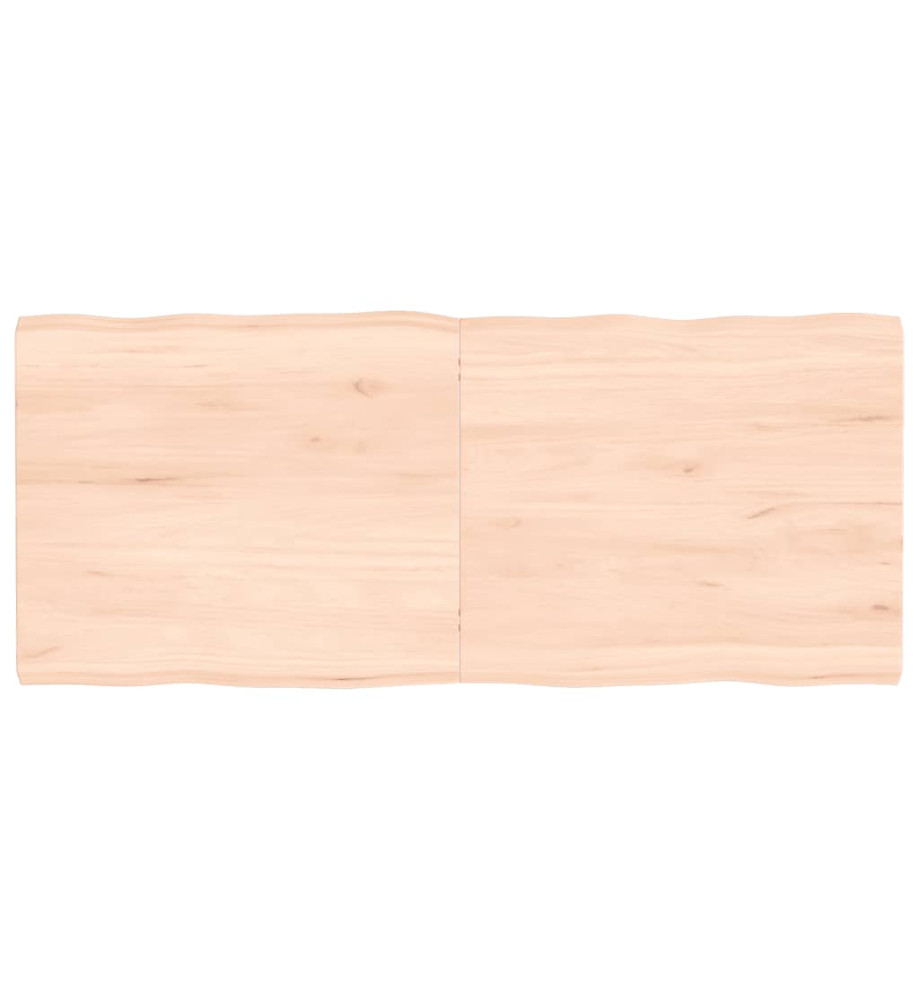 Dessus de table bois chêne massif non traité bordure assortie