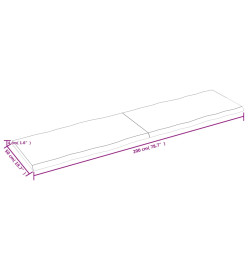 Dessus de table bois chêne massif non traité bordure assortie