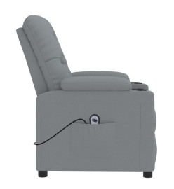 Fauteuil inclinable électrique Gris clair Tissu