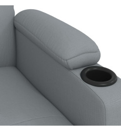 Fauteuil inclinable électrique Gris clair Tissu