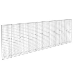 Mur à gabion avec couvercles Acier galvanisé 600 x 30 x 200 cm