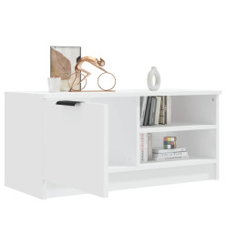 Meuble TV Blanc 80x35x36,5 cm Bois d'ingénierie