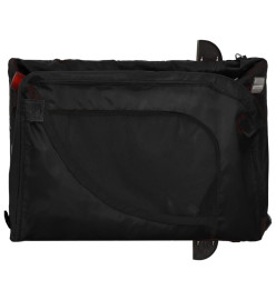 Remorque de vélo pour chien noir tissu oxford et fer