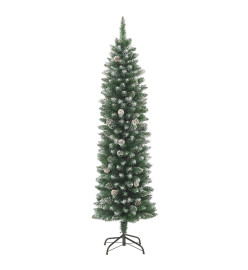 Sapin de Noël artificiel mince avec support 240 cm PVC