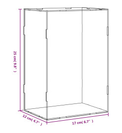 Boîte d'affichage transparente 17x12x25 cm acrylique
