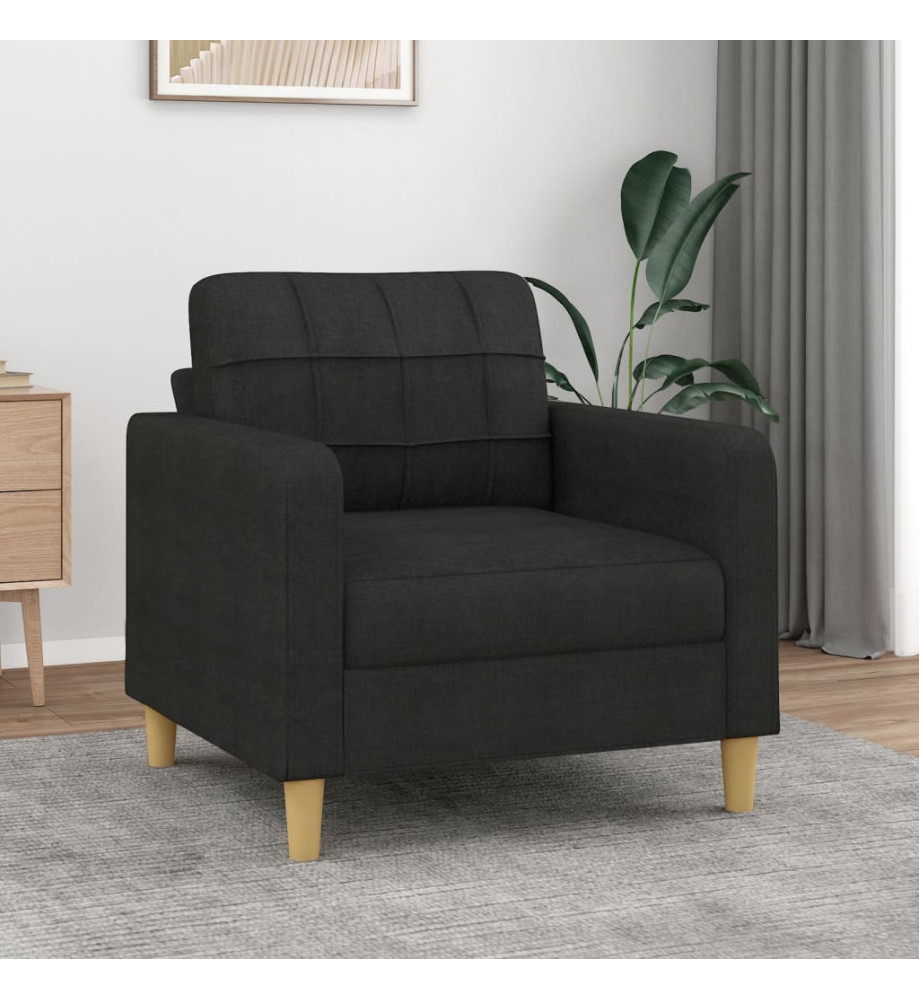 Fauteuil Noir 60 cm Tissu