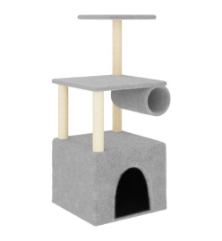 Arbre à chat avec griffoirs en sisal gris clair 109,5 cm