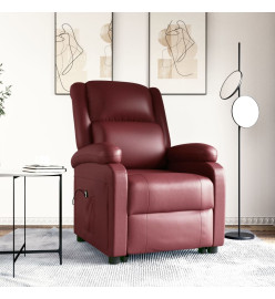 Fauteuil Rouge bordeaux Similicuir