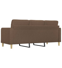 Canapé à 3 places Marron 180 cm Tissu