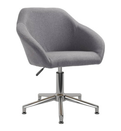 Chaise pivotante de bureau Gris clair Tissu