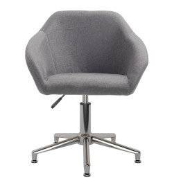 Chaise pivotante de bureau Gris clair Tissu