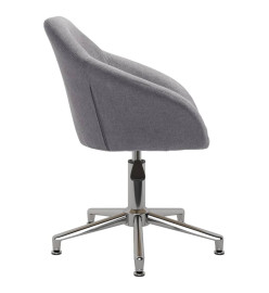 Chaise pivotante de bureau Gris clair Tissu