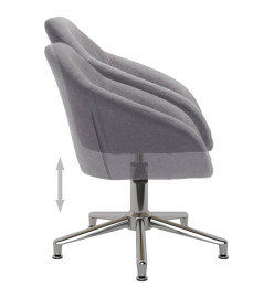 Chaise pivotante de bureau Gris clair Tissu