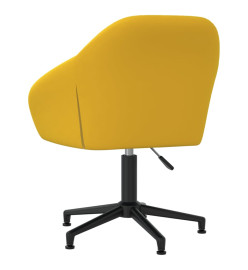 Chaise pivotante de salle à manger Jaune Velours