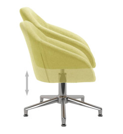 Chaise pivotante de bureau Vert Tissu