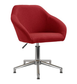 Chaise pivotante de bureau Rouge bordeaux Tissu