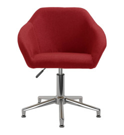 Chaise pivotante de bureau Rouge bordeaux Tissu