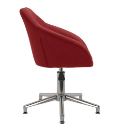 Chaise pivotante de bureau Rouge bordeaux Tissu