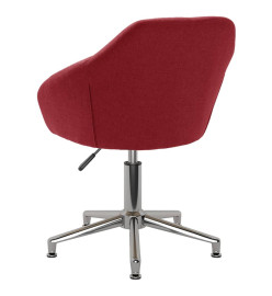 Chaise pivotante de bureau Rouge bordeaux Tissu