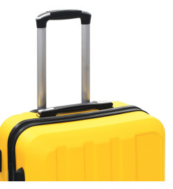 Valise rigide 3 pcs Jaune ABS