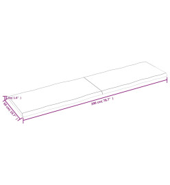 Dessus de table bois chêne massif traité bordure assortie