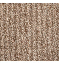 Tapis d'escalier 15 pcs 65x21x4 cm Marron clair