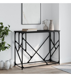 Table console noir 100x40x80 cm bois d'ingénierie