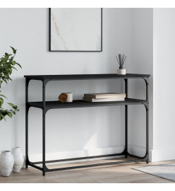 Table console noir 100x35,5x75 cm bois d'ingénierie
