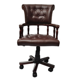 Chaise de bureau pivotante Marron