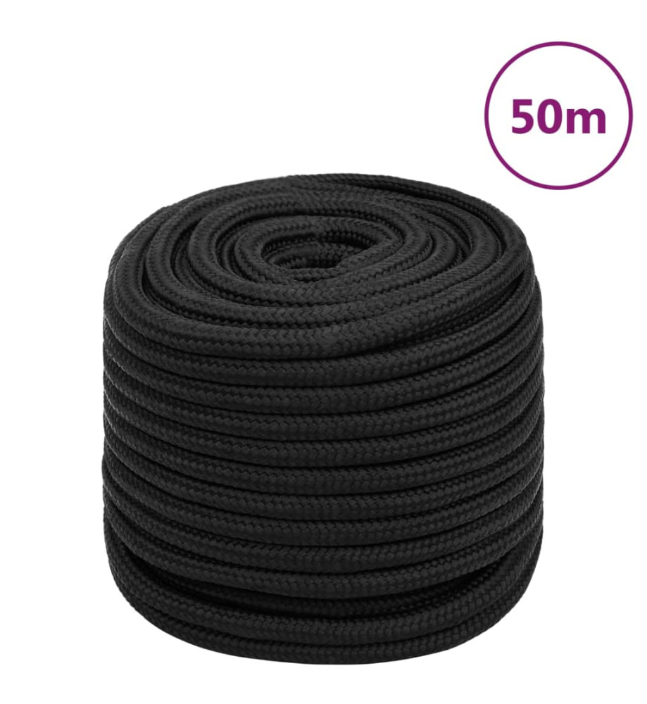 Corde de bateau Noir complet 16 mm 50 m Polypropylène