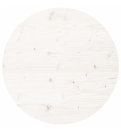 Dessus de table rond blanc Ø90x3 cm bois de pin massif