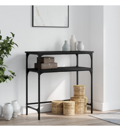 Table console noir 75x35,5x75 cm bois d'ingénierie