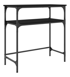 Table console noir 75x35,5x75 cm bois d'ingénierie