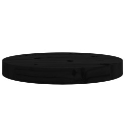 Dessus de table rond noir Ø30x3 cm bois de pin massif