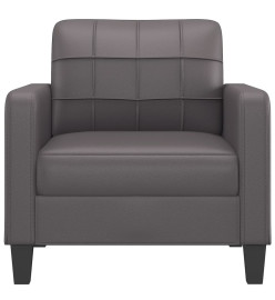 Fauteuil Gris 60 cm Similicuir