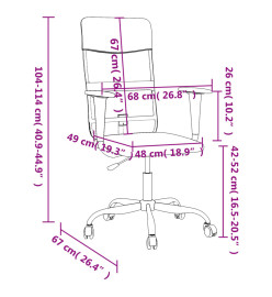 Chaise de bureau gris foncé tissu