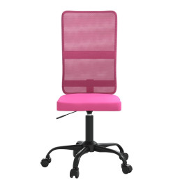 Chaise de bureau rose tissu en maille