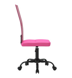 Chaise de bureau rose tissu en maille