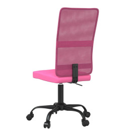 Chaise de bureau rose tissu en maille